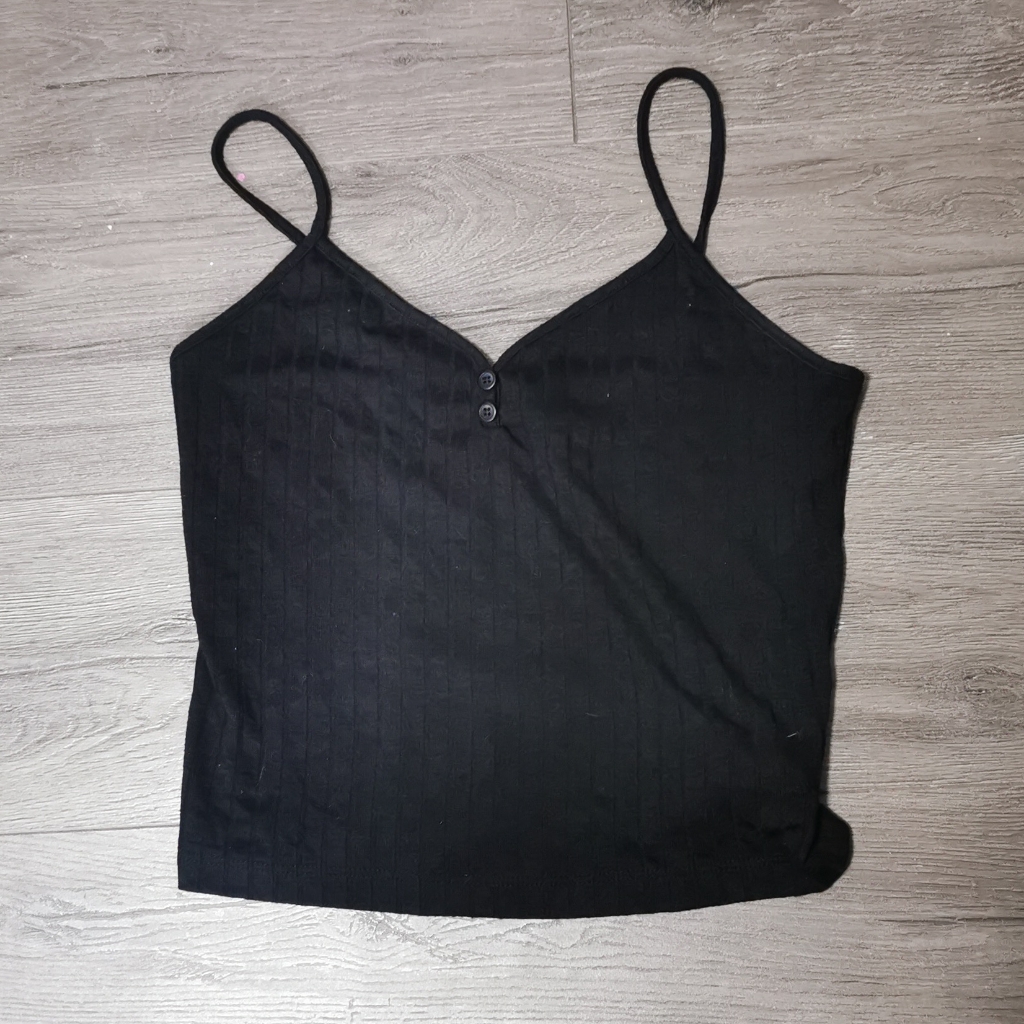 Black Buttoned Cami